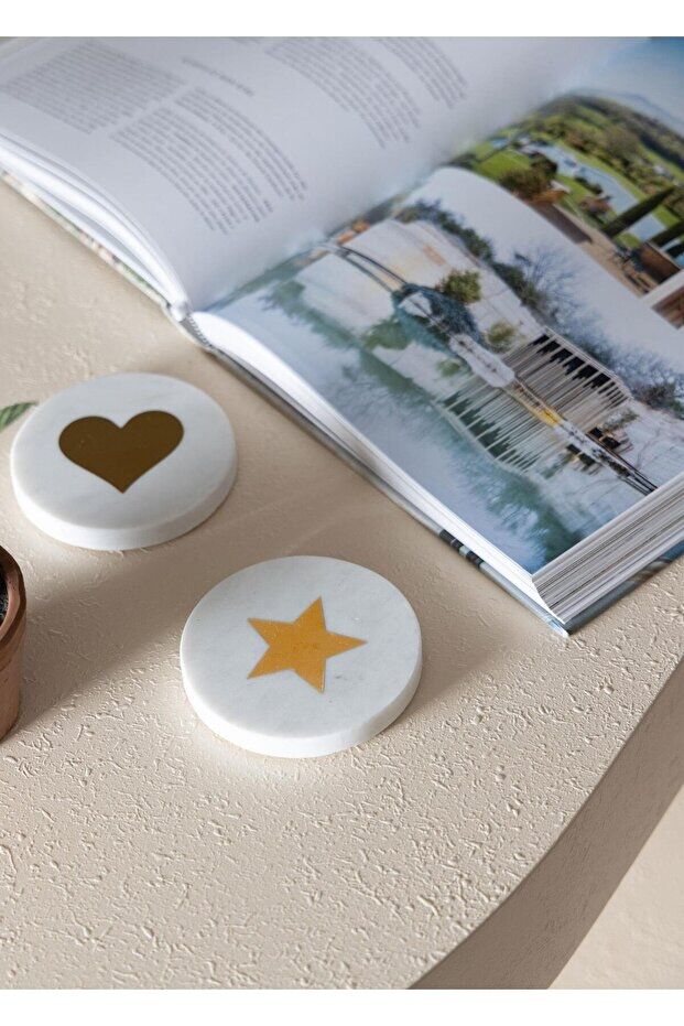 The Mia Mermer Bardak Altlığı Yıldız