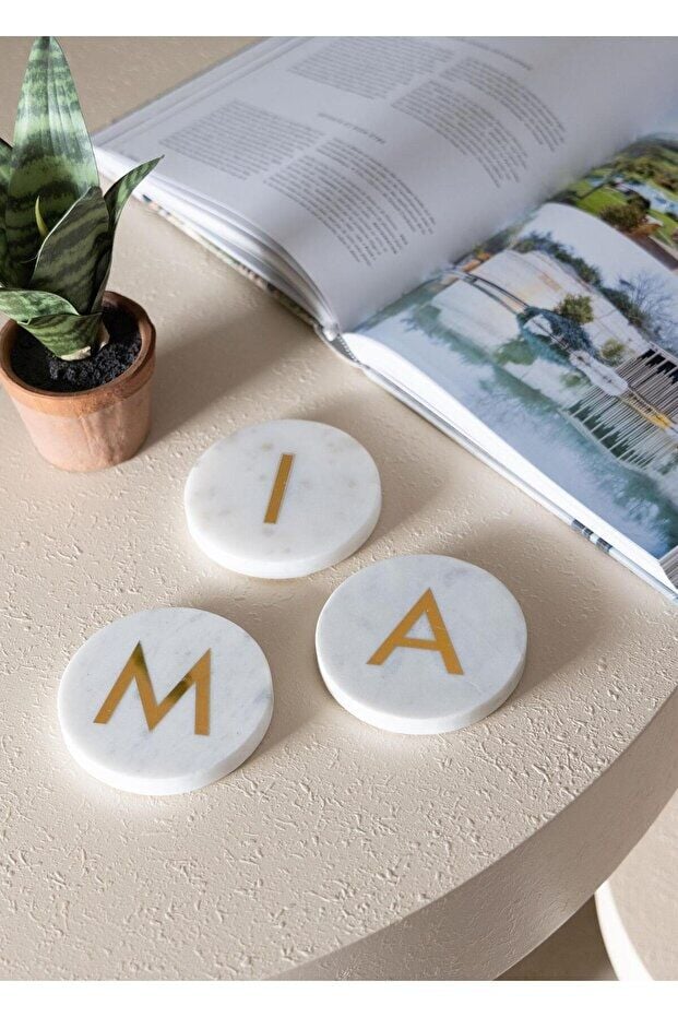 The Mia Mermer Bardak Altlığı Z