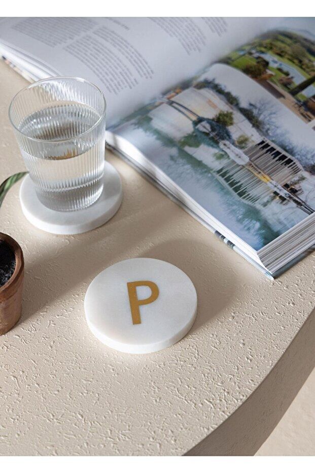 The Mia Mermer Bardak Altlığı P