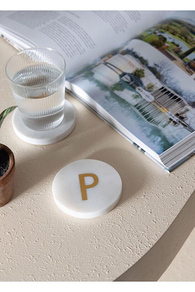 The Mia Mermer Bardak Altlığı P