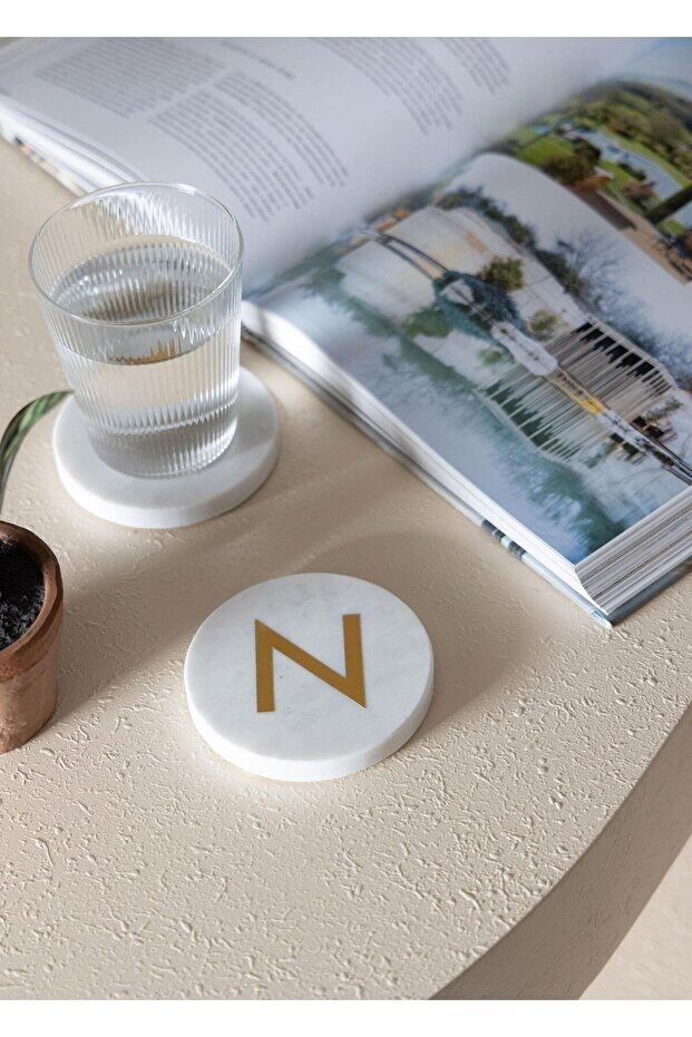 The Mia Mermer Bardak Altlığı N