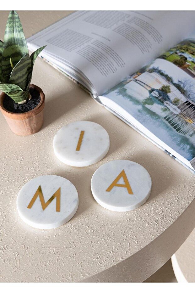 The Mia Mermer Bardak Altlığı K