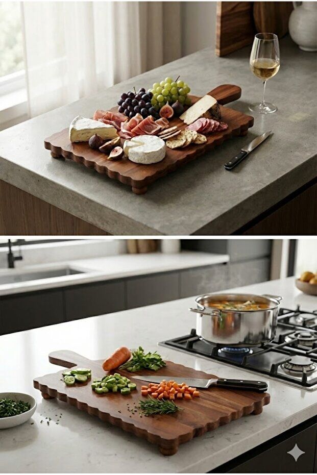 The Mia Natura Akasya Ayaklı Servis 38x20x6 cm