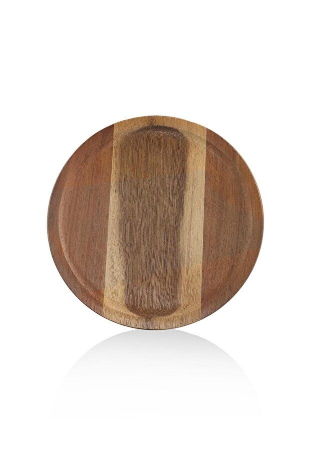 The Mia Natura Akasya Ayaklı Servis Tabağı 20x6 Cm