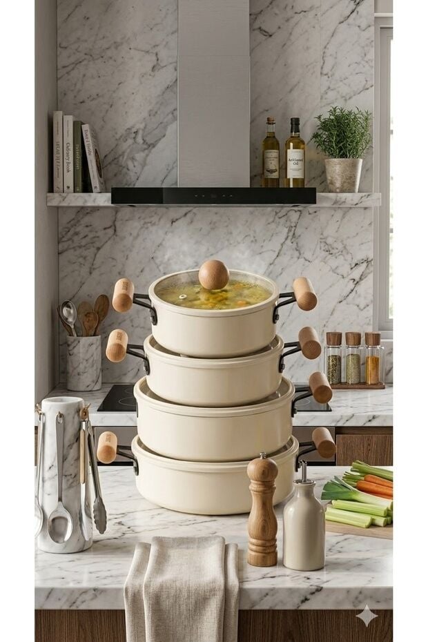 The Mia Cucina Di Mia 26 cm Sığ Seramik Kaplama Tencere