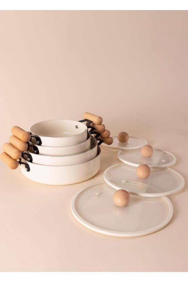 The Mia Cucina Di Mia 26 cm Sığ Seramik Kaplama Tencere