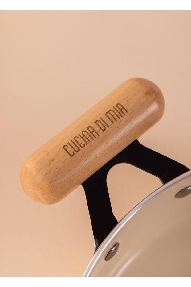 The Mia Cucina Di Mia 26 cm Sığ Seramik Kaplama Tencere