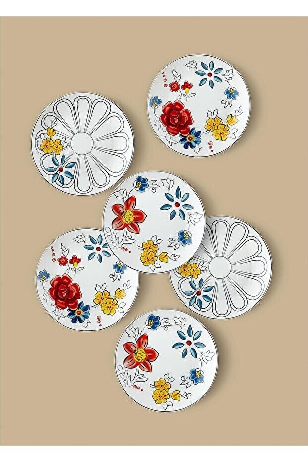 The Mia Fiore 6’lı Pasta Tabağı Seti 21 cm