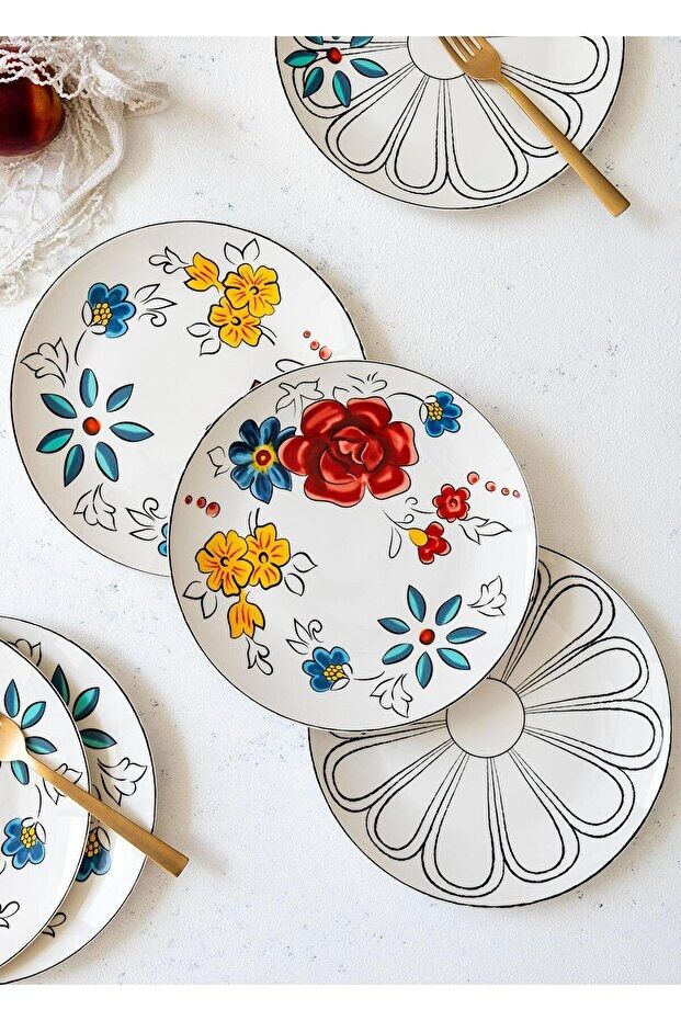 The Mia Fiore 6’lı Pasta Tabağı Seti 21 cm