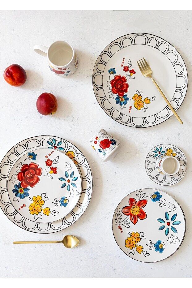 The Mia Fiore 6’lı Pasta Tabağı Seti 21 cm