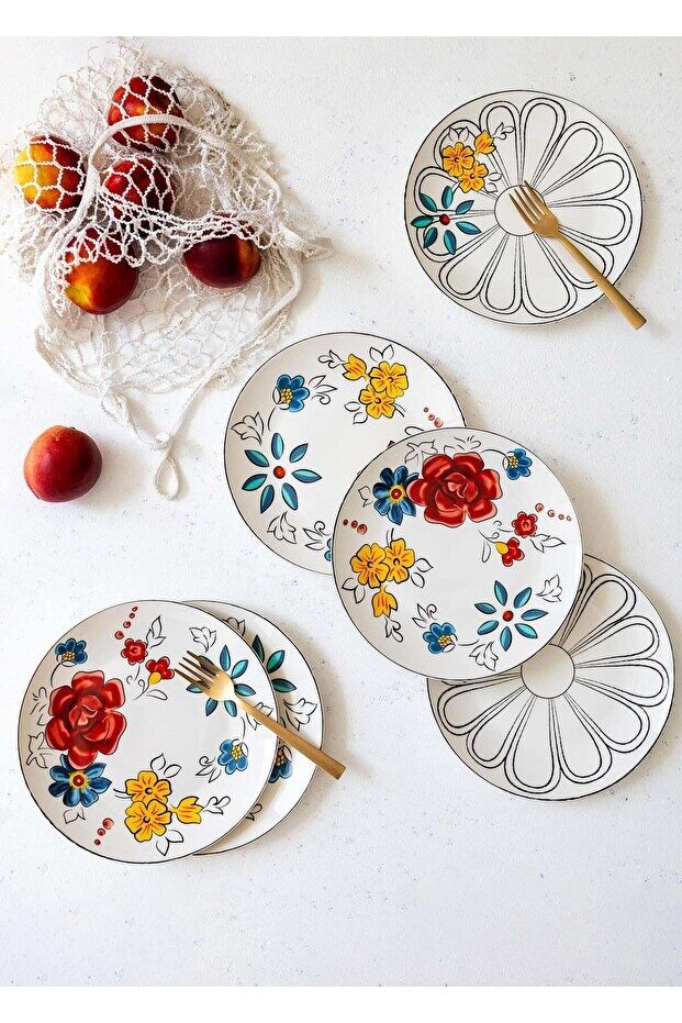 The Mia Fiore 6’lı Pasta Tabağı Seti 21 cm