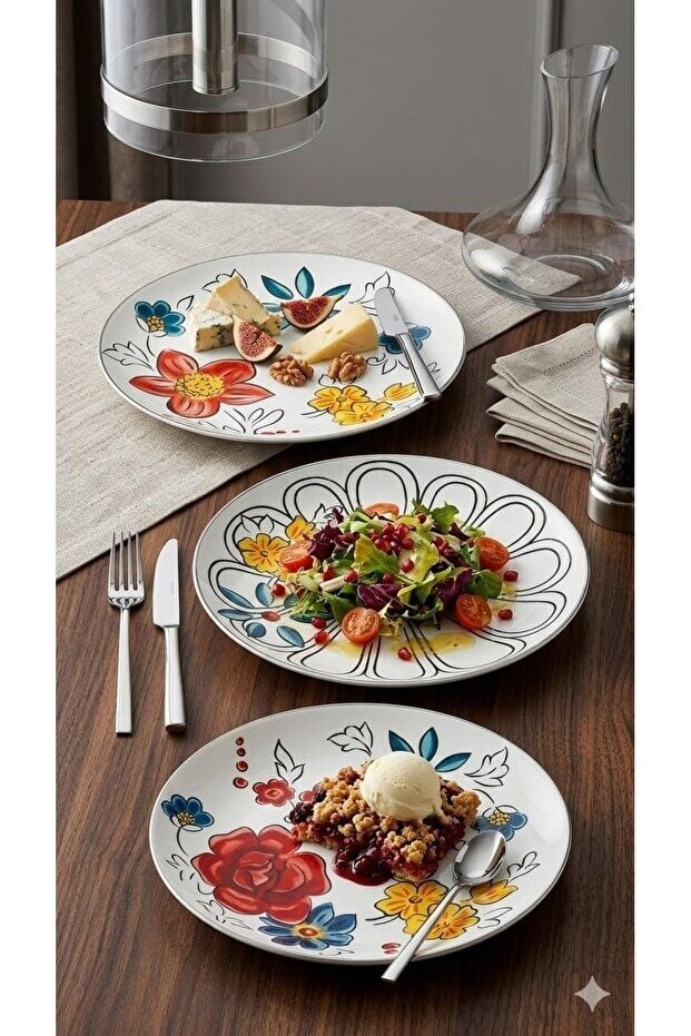 The Mia Fiore 6’lı Pasta Tabağı Seti 21 cm