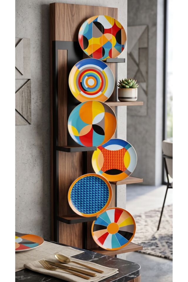 Shapes Serisi 6 Parça New Bone China Porselen Servis Tabağı Seti 27 cm
