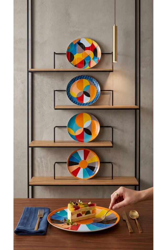 Shapes Serisi 6 Parça New Bone China Porselen Servis Tabağı Seti 27 cm